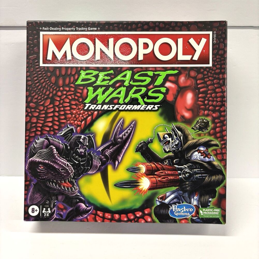 Monopoly Transformers Beast Wars Edition Board Game Hasbro COMPLETE
